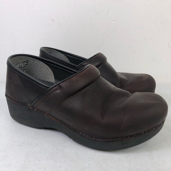 Dansko XP Leather Slip On Clog Shoes - Picture 3 of 9